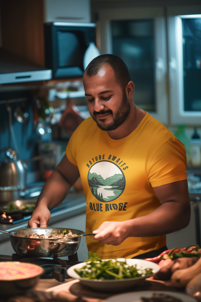 Unisex Adult T-shirt, Nature Awaits, by 515Gear.com | Blue Ridge, GA | North GA Beckons!
