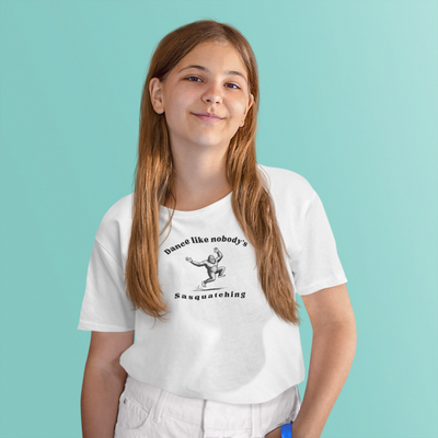 Kid’s T-Shirt, Dance Like Nobody's Susquatching | by515Gear.com | Grooving with Bigfoot!