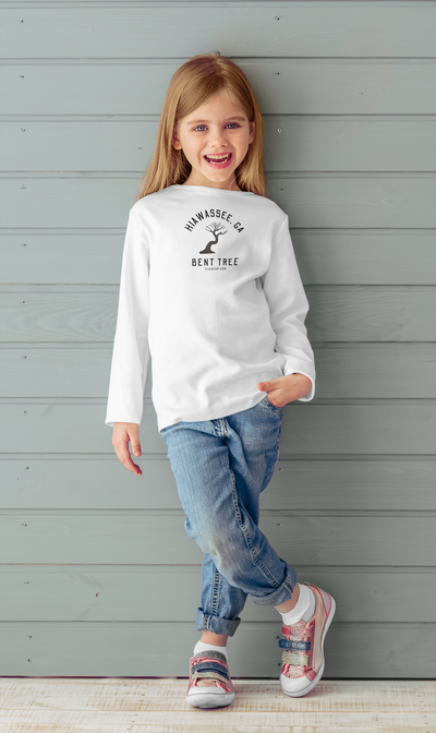 Kid’s T-Shirt, Bent Tree design by515Gear.com | Hiawassee, GA | Don't leave the trail!