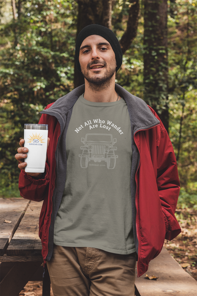 Unisex Adult T-shirt, cool Jeep Graphic | by 515Gear.com | Not all who wander are lost