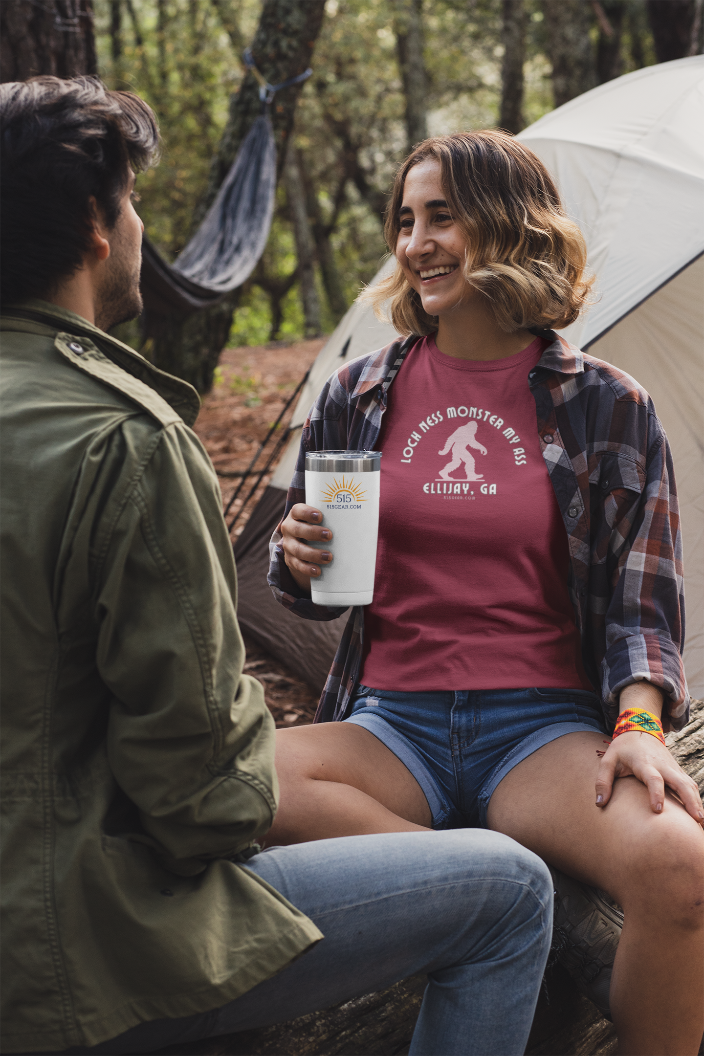 Unisex Bigfoot T-shirt with 'Loch Ness Monster My Ass’ text Ellijay GA funny cryptid graphic by 515 Gear
