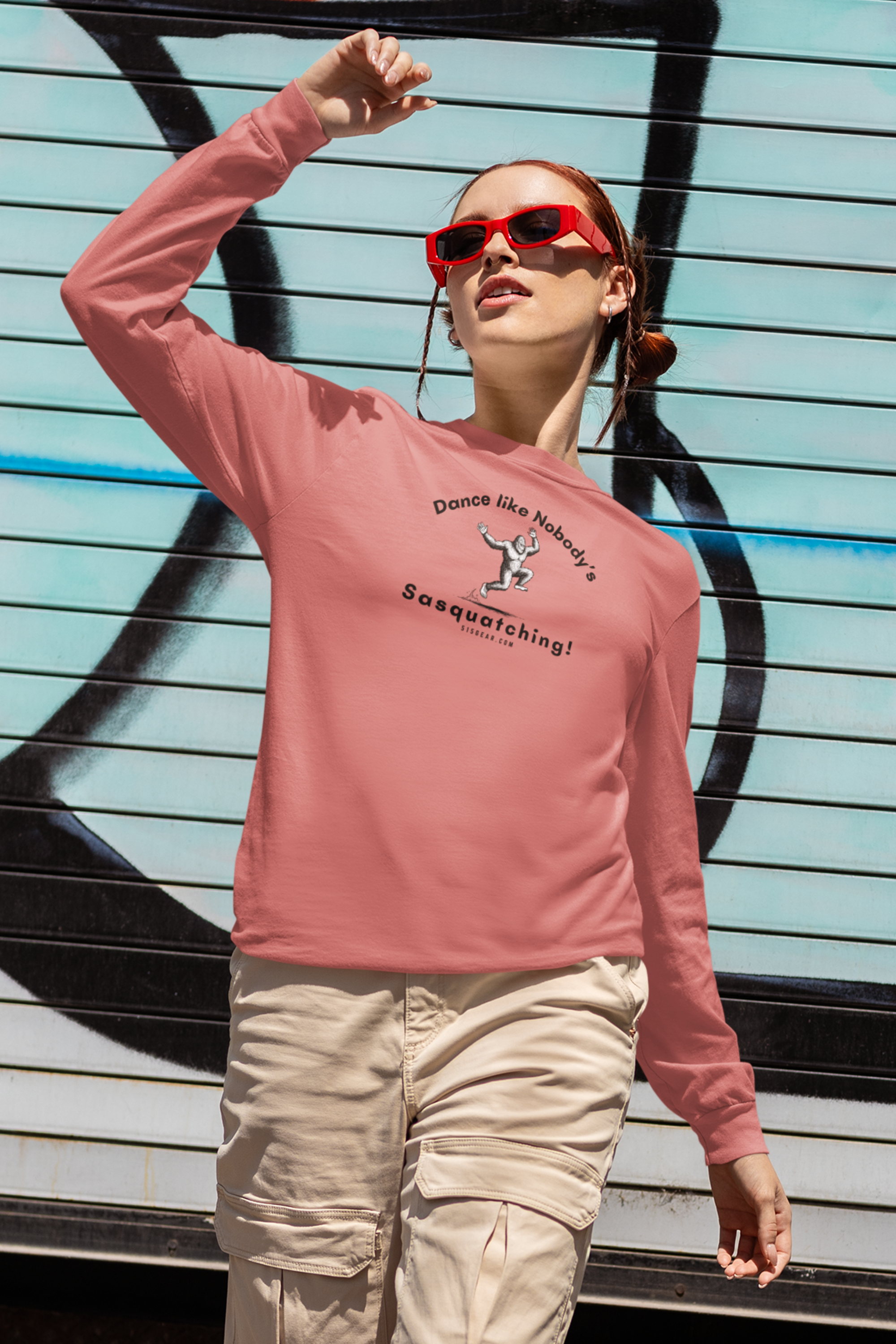 Dance Like Nobody's Sasquatching, Long-sleeve T-shirt, Unisex, by 515Gear.com