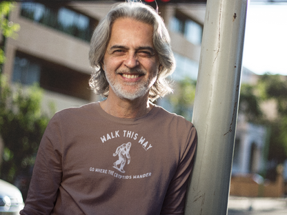Walk This Way – Bigfoot Wanderer Long Sleeve Tee (Comfort Colors®)