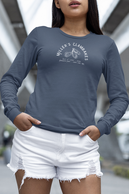 Oysters - Miller’s Clambakes Harwich Port MA Long-Sleeve T-Shirt (Comfort Colors®)