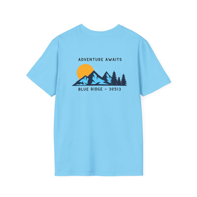 Adult T-shirt, Adventure Awaits Graphic, by 515Gear.com | Blue Ridge, GA | 30513