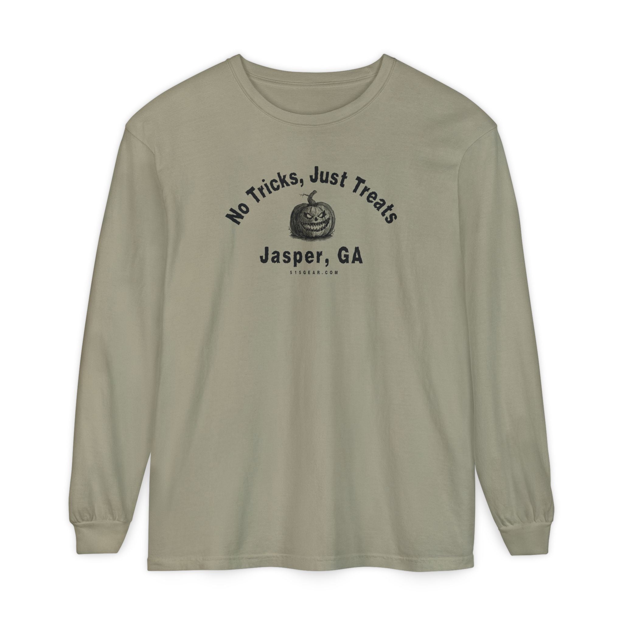 "No Tricks, Just Treats" Jasper, GA Halloween Long Sleeve T-Shirt