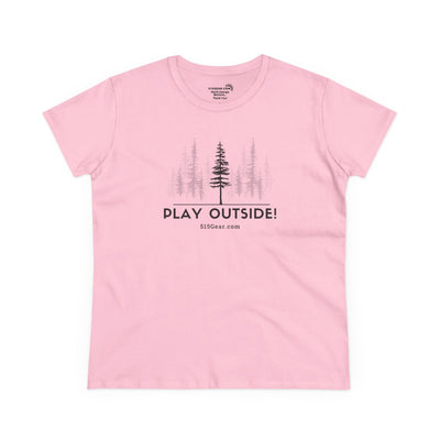 Women’s V-Neck T-shirt, Play Outside | by 515Gear.com | celebrate outdoors among the trees