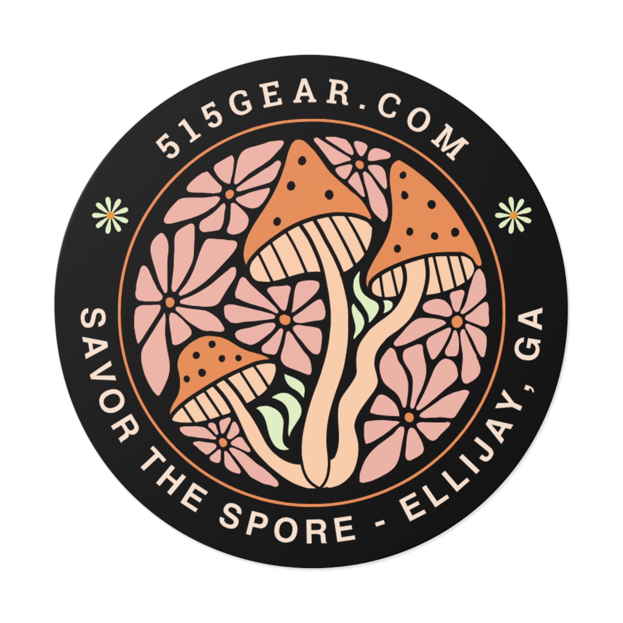 515Gear Mushroom Sticker, by 515Gear.com | Ellijay. GA | Savor the Spore!