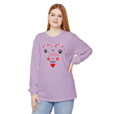 My Valentine Has Paws long Sleeve T-Shirt