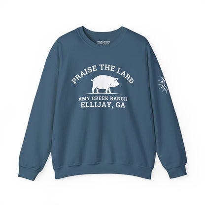 Ellijay, Praise the Lard, Amy Creek Ranch - Heavy Blend™ Crewneck Sweatshirt