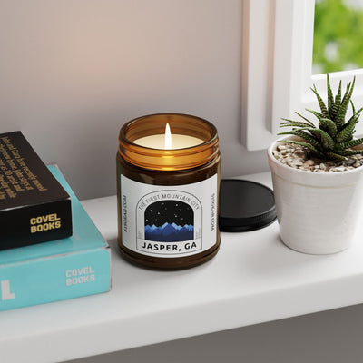 Soy Candle, 9 ounces, The First Mountain City design by 515Gear.com | Jasper, GA | aromatherapy for you!