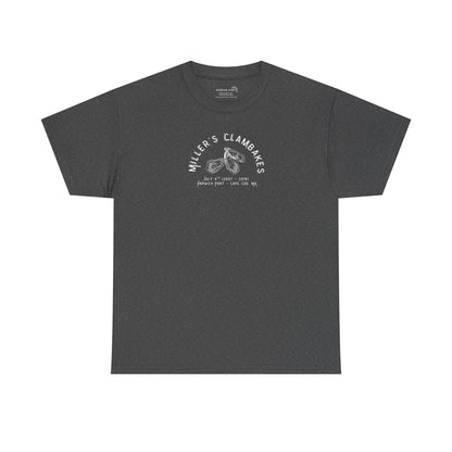 Oysters & Miller’s Clambakes - Harwich Port MA Unisex Heavy Cotton Tee