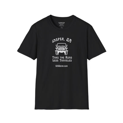 Unisex Adult T-shirt, cool Jeep Graphic, by 515Gear.com | Jasper, GA | Take the Road Less Traveled