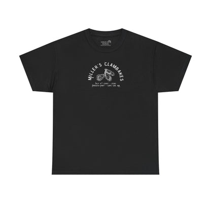 Oysters & Miller’s Clambakes - Harwich Port MA Unisex Heavy Cotton Tee