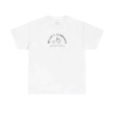 Miller’s Clambakes Cape Cod, MA Unisex Heavy Cotton Tee