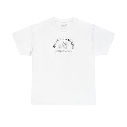 Oysters & Miller’s Clambakes - Harwich Port MA Unisex Heavy Cotton Tee