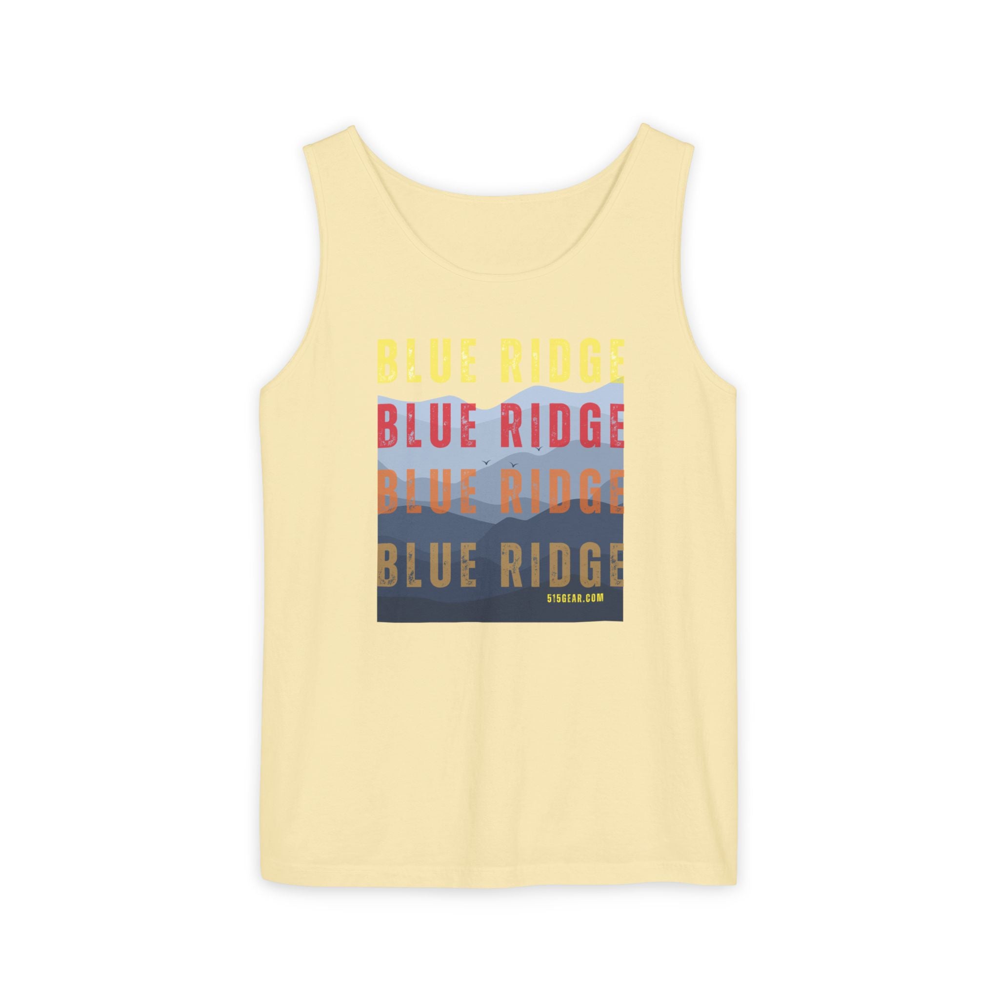unisex tank-top, mountains graphic, by 515 Gear | Blue Ridge, GA | cotton tank perfect for casual hikes and workouts