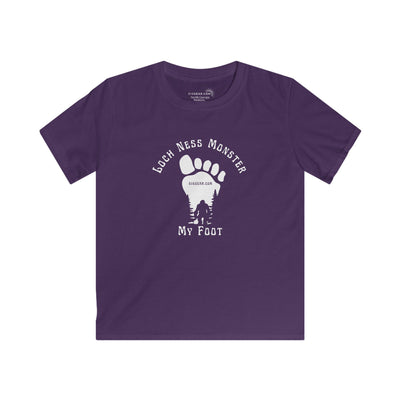 Kid’s T-Shirt “Loch Ness Monster My Foot” | by 515Gear.com | Bigfoot cruising through the forest! 
