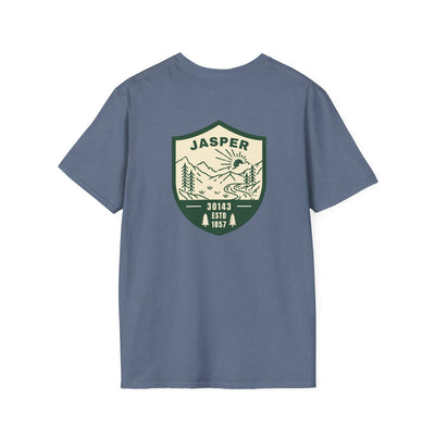 Adult T-shirt, Jasper horizon graphic by 515Gear.com | Jasper, GA | Established 1857!
