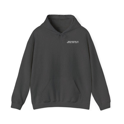 Dark gray hoodie text on the chest "Beech Mountain, NC Vertical Drop 830 Ft"