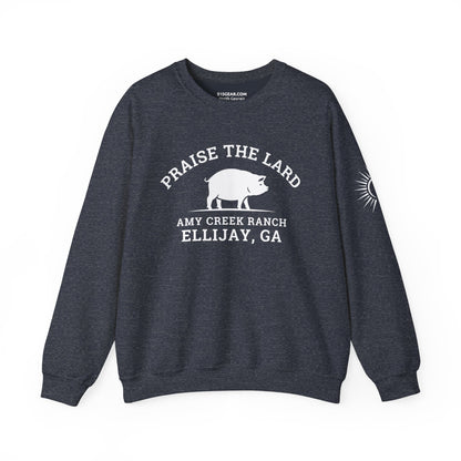 Ellijay, Praise the Lard, Amy Creek Ranch - Heavy Blend™ Crewneck Sweatshirt