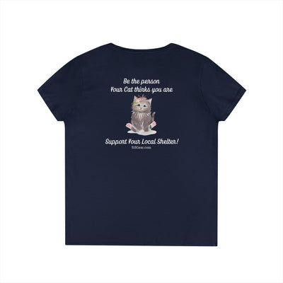 Women's T-shirt, Cat Graphic, Be the Person | by 515Gear.com | Support your local Shelter