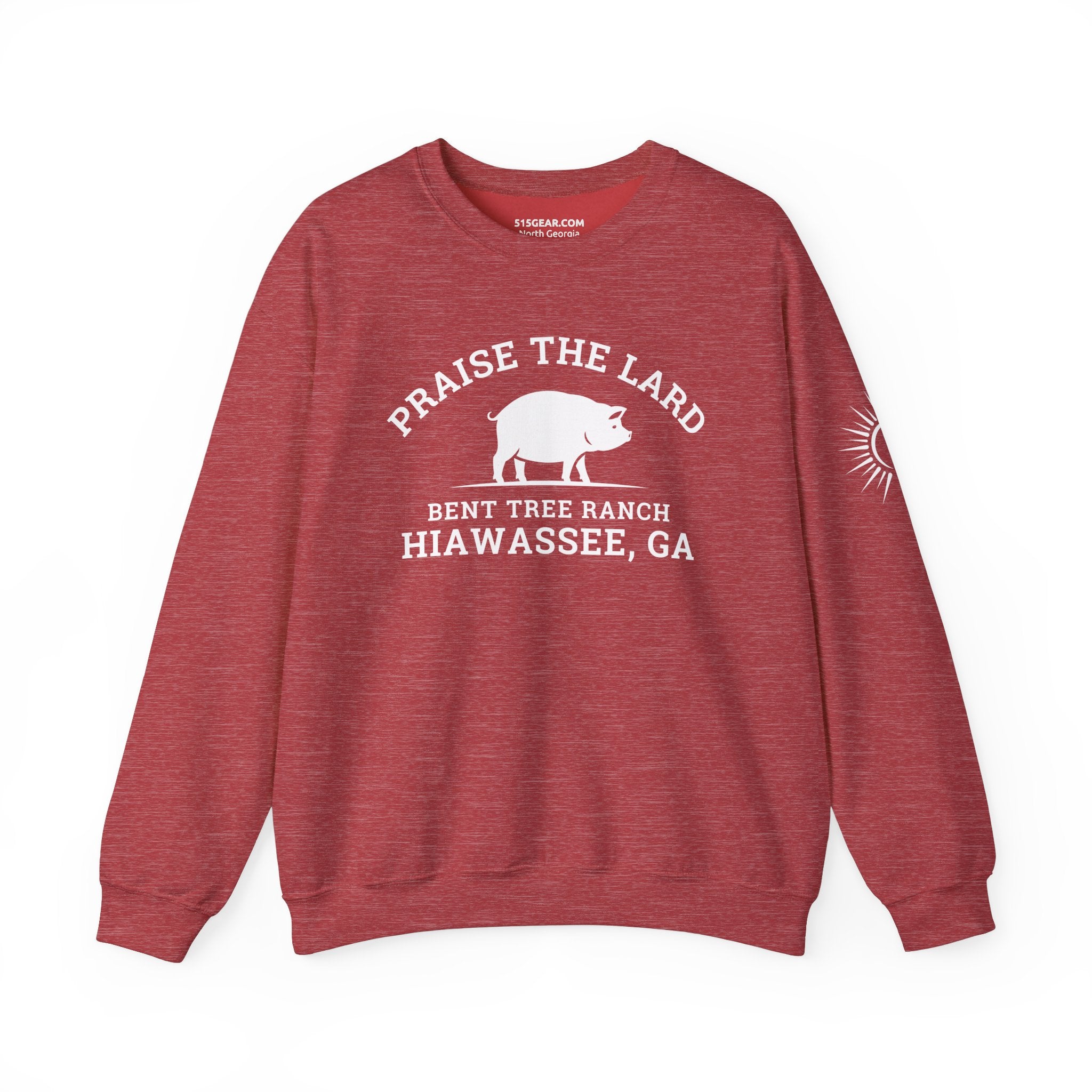 Hiawassee, Praise the Lard, Bent Tree Ranch - Heavy Blend™ Crewneck Sweatshirt