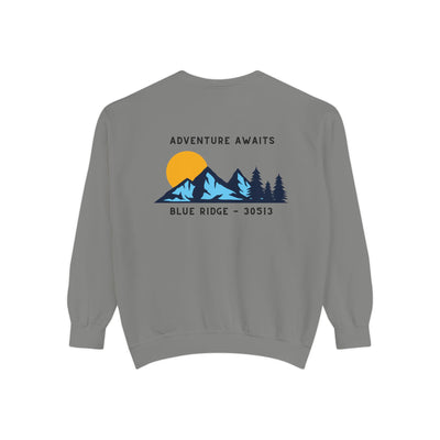 Adult Sweatshirt, Adventure Awaits Graphic, by 515Gear.com | Blue Ridge, GA | 30513