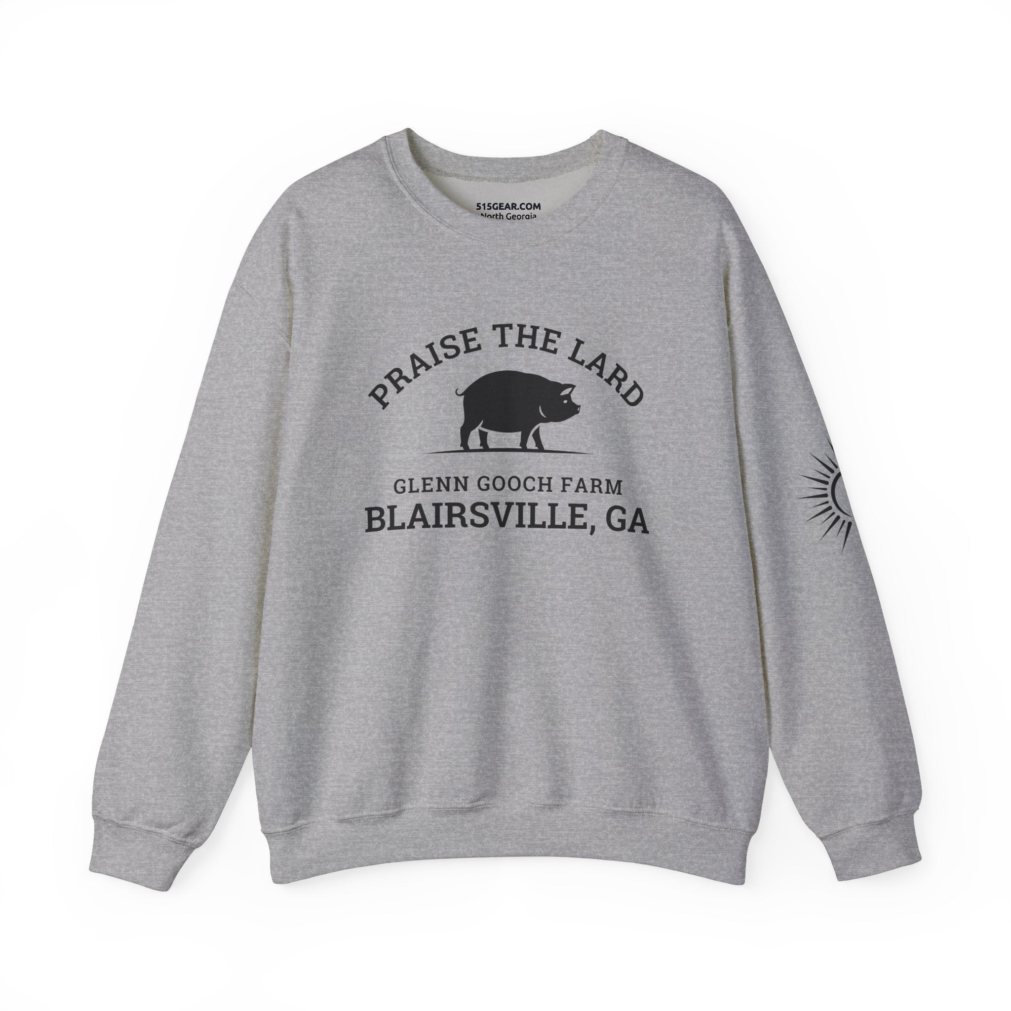 Sweatshirt, Praise the Lard Design, 515Gear.com | Blairsville, GA | Glenn Gooch Farm