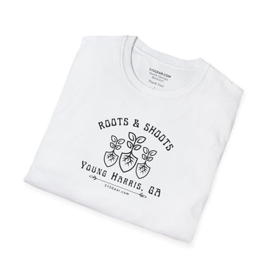 Young Harris, Roots & Shoots Gardening - Unisex T-shirt