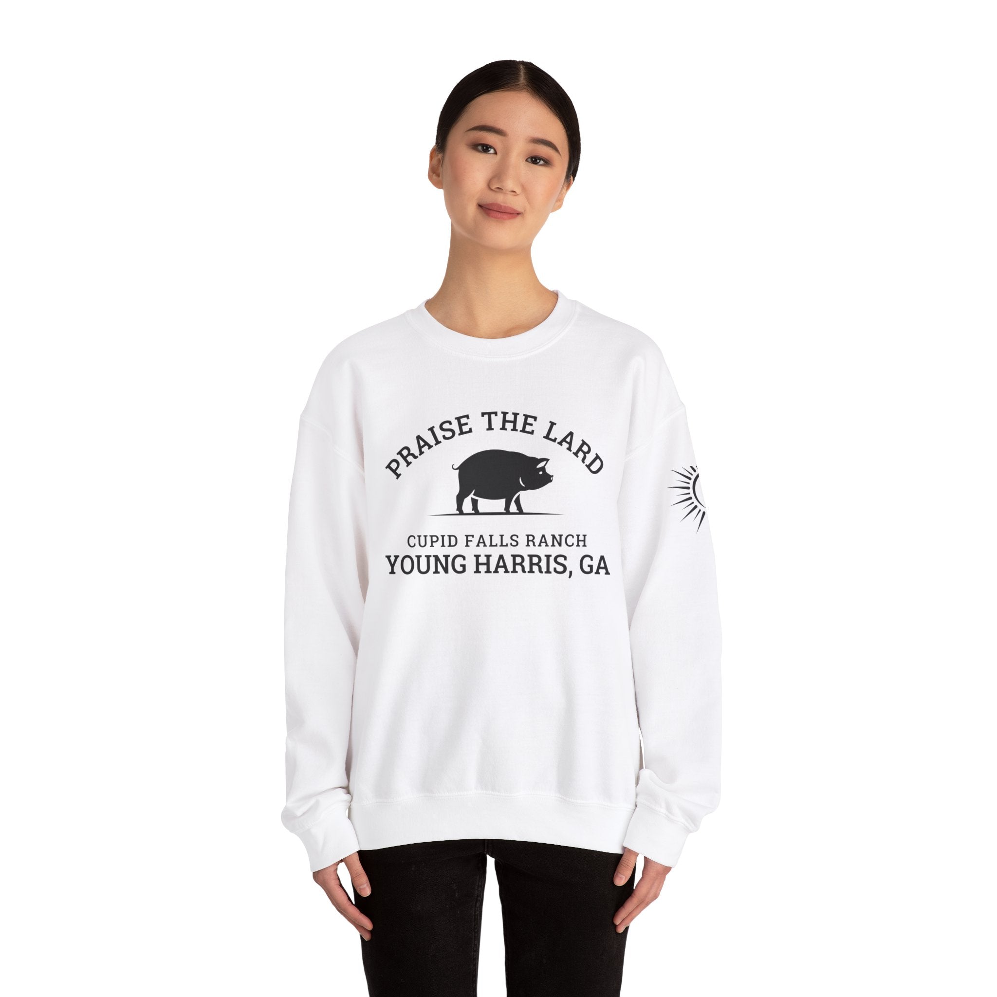 Young Harris, Praise the Lard, Cupid Falls Ranch - Heavy Blend™ Crewneck Sweatshirt