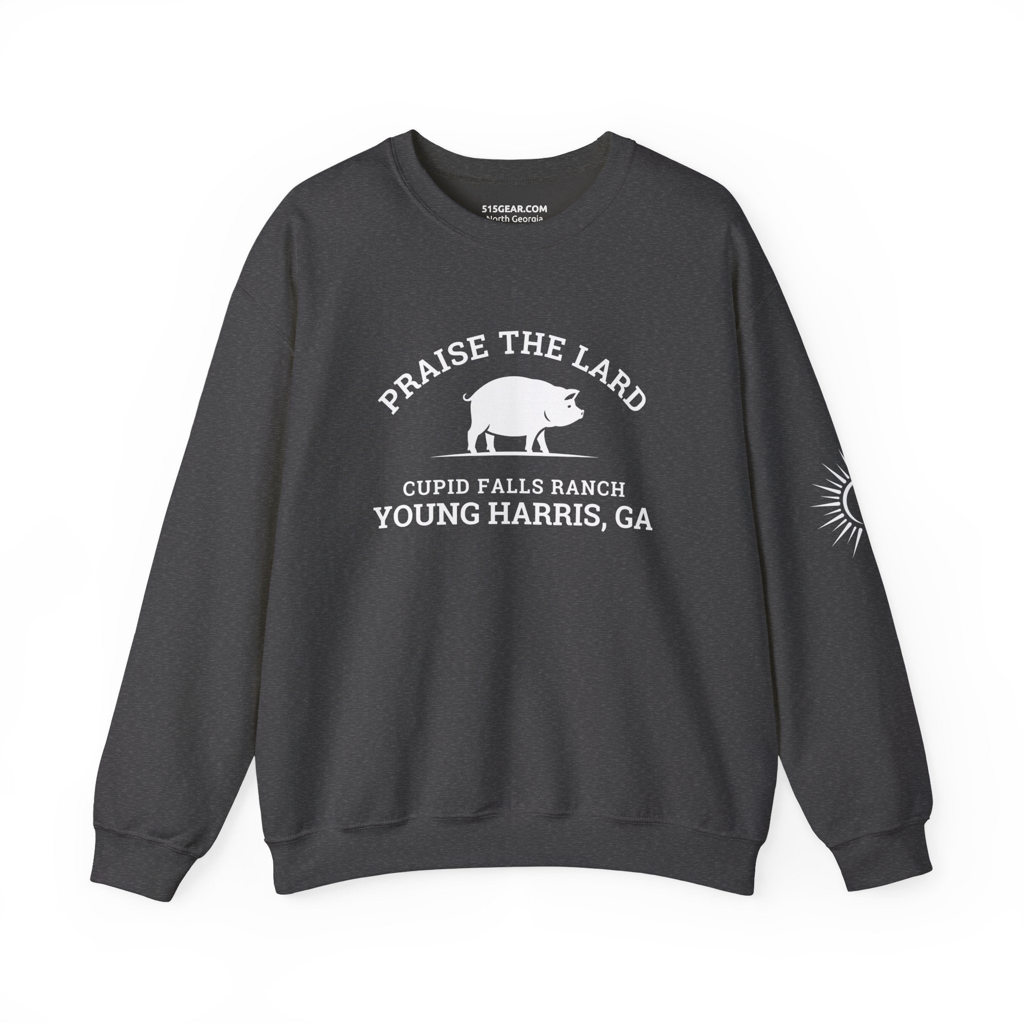 Sweatshirt, Praise the Lard Design, by 515Gear.com | Young Harris, GA | Cupid Falls