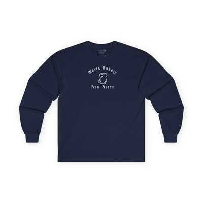 Dreamy White Rabbit - Ask Alice - Long Sleeve Tee