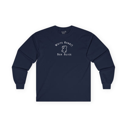 Dreamy White Rabbit - Ask Alice - Long Sleeve Tee