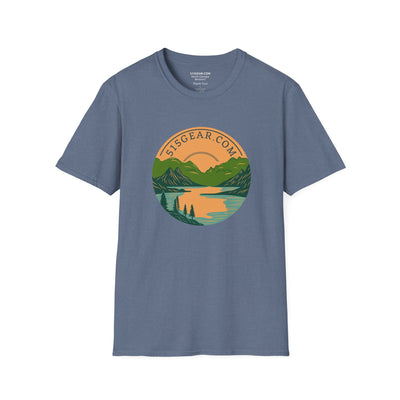 unisex crew neck t-shirt, Mountain Lake graphic by 515Gear.com