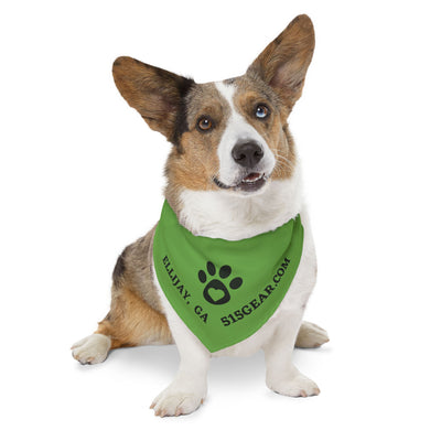Dog Bandana, by 515 Gear.com | Ellijay, GA |  Green Bling for your favorite pup!