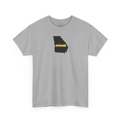 Gray t-shirt with State of Georgia graphic and text 'HOME' in school colors
