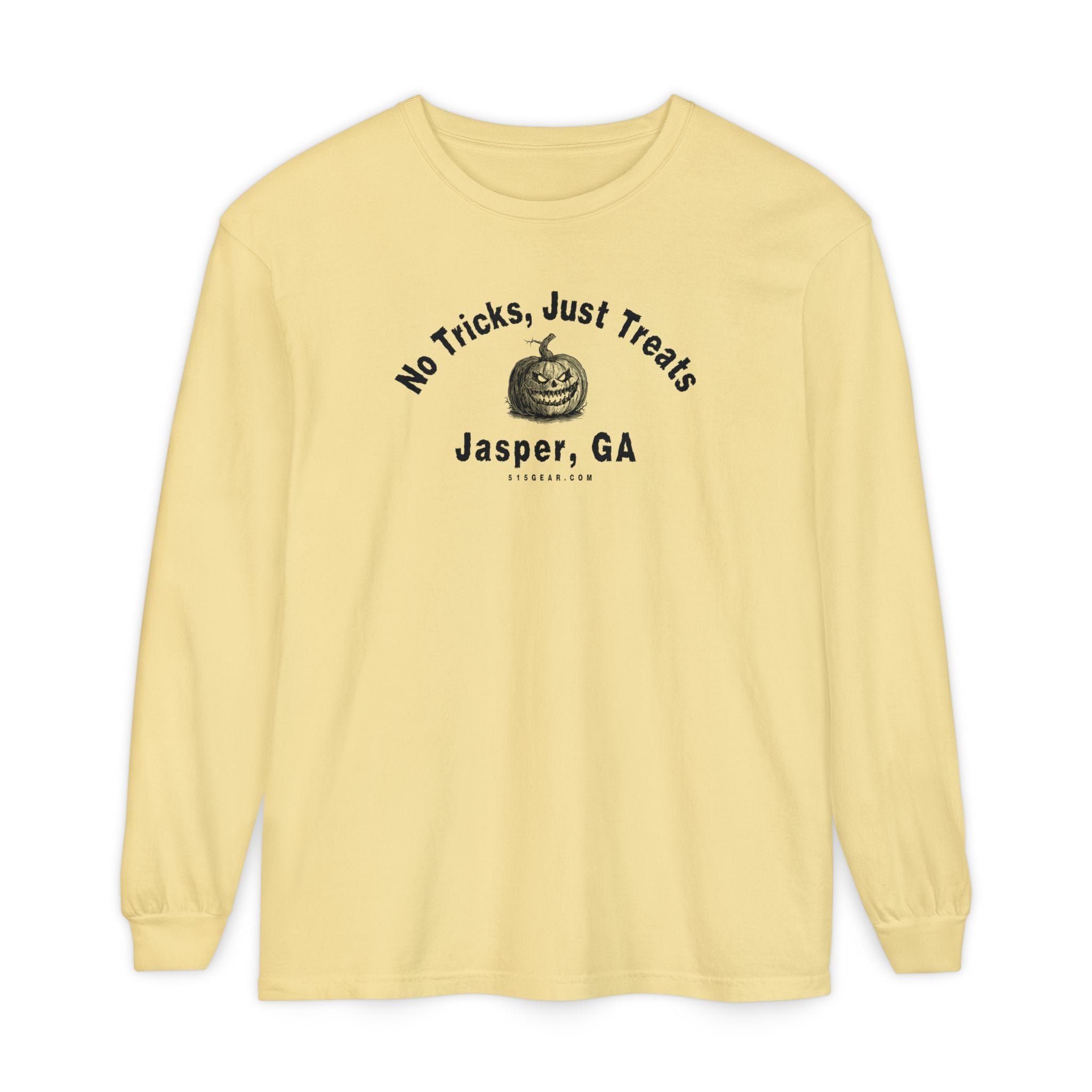 "No Tricks, Just Treats" Jasper, GA Halloween Long Sleeve T-Shirt
