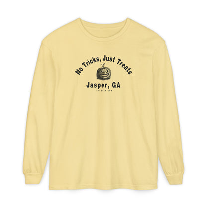 "No Tricks, Just Treats" Jasper, GA Halloween Long Sleeve T-Shirt
