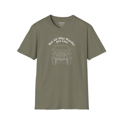 Unisex Adult T-shirt, cool Jeep Graphic | by 515Gear.com | Not all who wander are lost