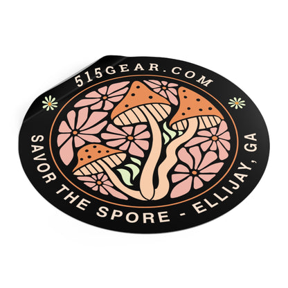 515Gear Mushroom Sticker, by 515Gear.com | Ellijay. GA | Savor the Spore!
