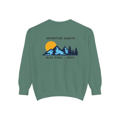 Adult Sweatshirt, Adventure Awaits Graphic, by 515Gear.com | Blue Ridge, GA | 30513