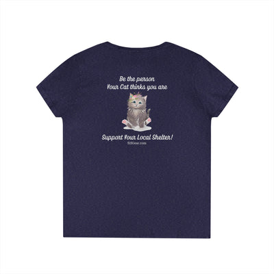 Women's T-shirt, Cat Graphic, Be the Person | by 515Gear.com | Support your local Shelter