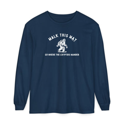 Walk This Way – Bigfoot Wanderer Long Sleeve Tee (Comfort Colors®)