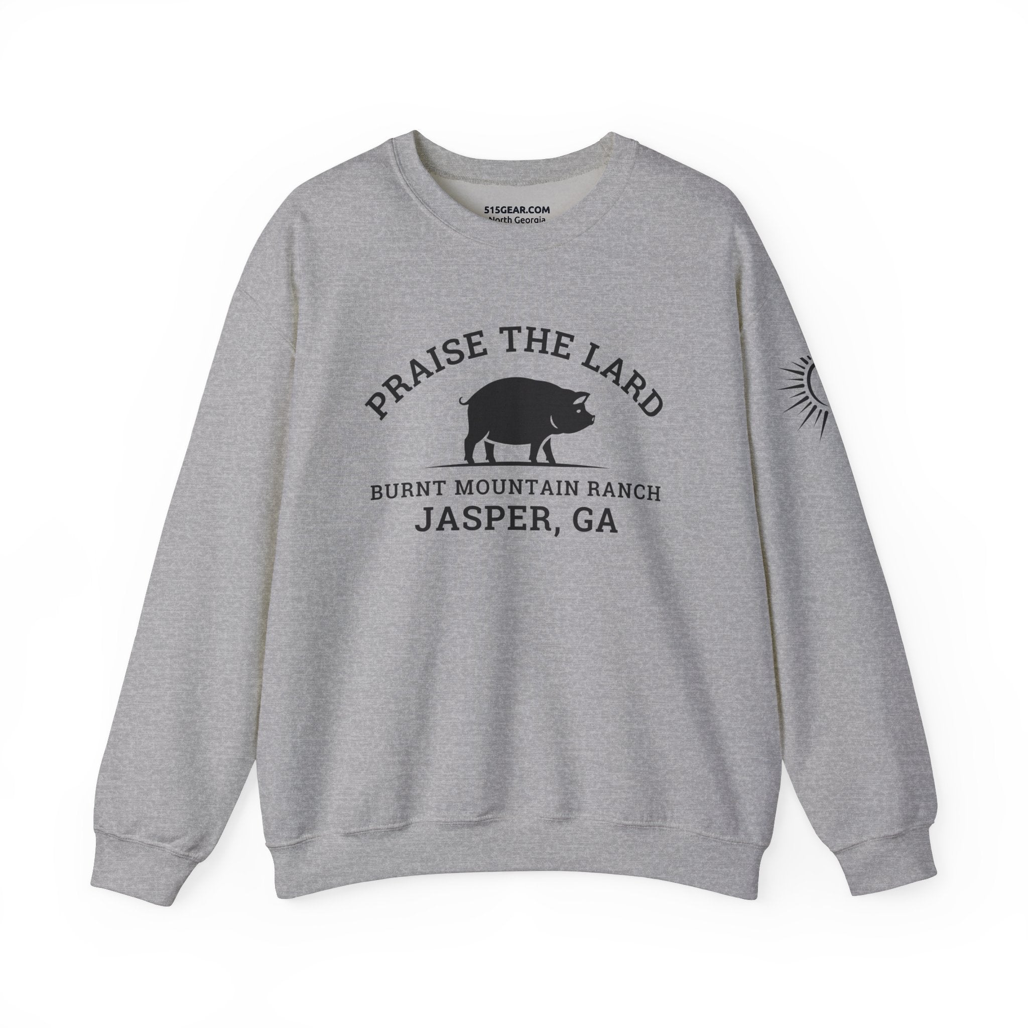 Jasper, Praise the Lard, Burnt Mountain Ranch - Heavy Blend™ Crewneck Sweatshirt