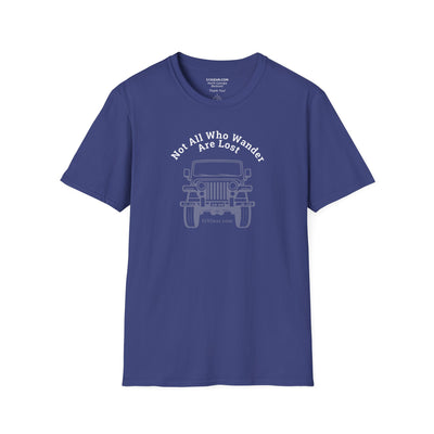 Unisex Adult T-shirt, cool Jeep Graphic | by 515Gear.com | Not all who wander are lost