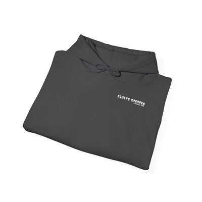 Folded dark gray hoodie with Always Spartan