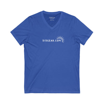 Women’s V-Neck T-shirt, Simple, understated design | by 515Gear.com | Celebrate your trip!