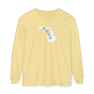 Home in Michigan Long Sleeve Comfort Colors T-Shirt