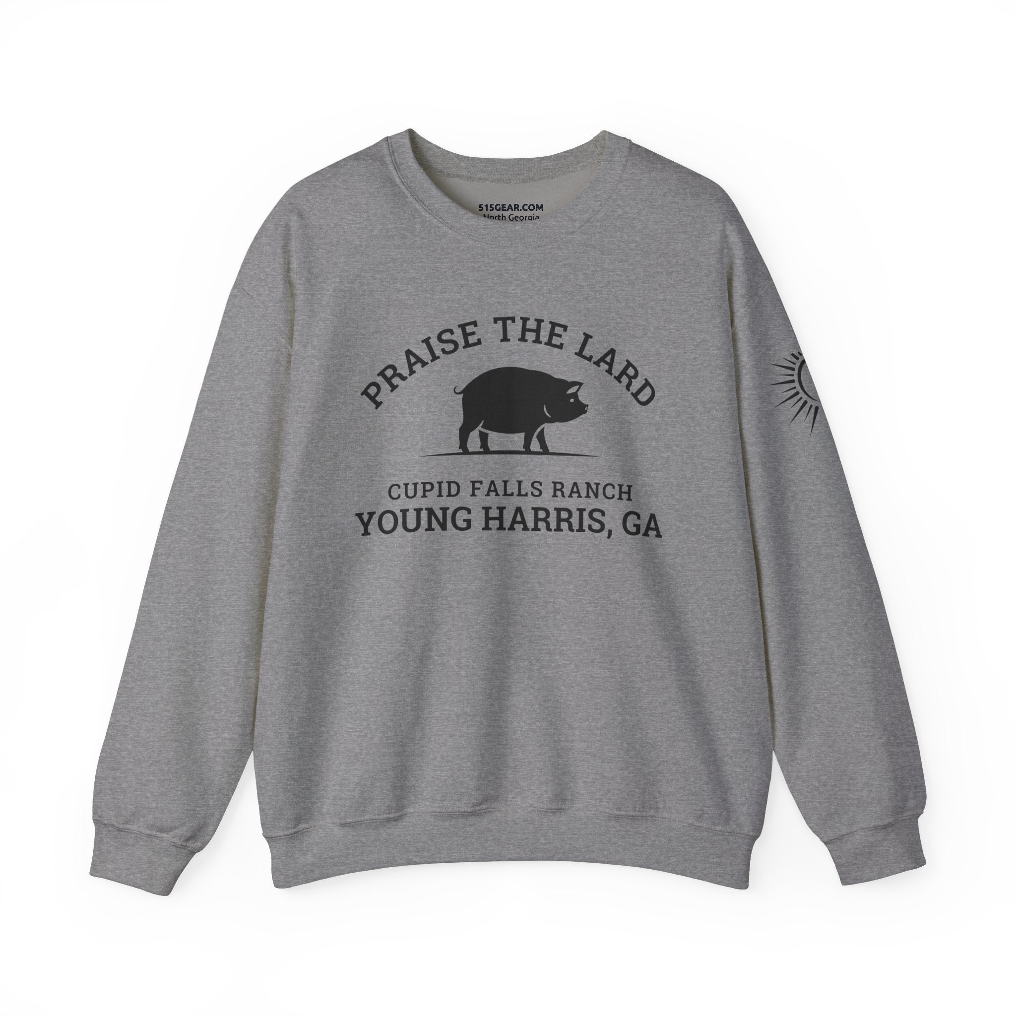 Young Harris, Praise the Lard, Cupid Falls Ranch - Heavy Blend™ Crewneck Sweatshirt